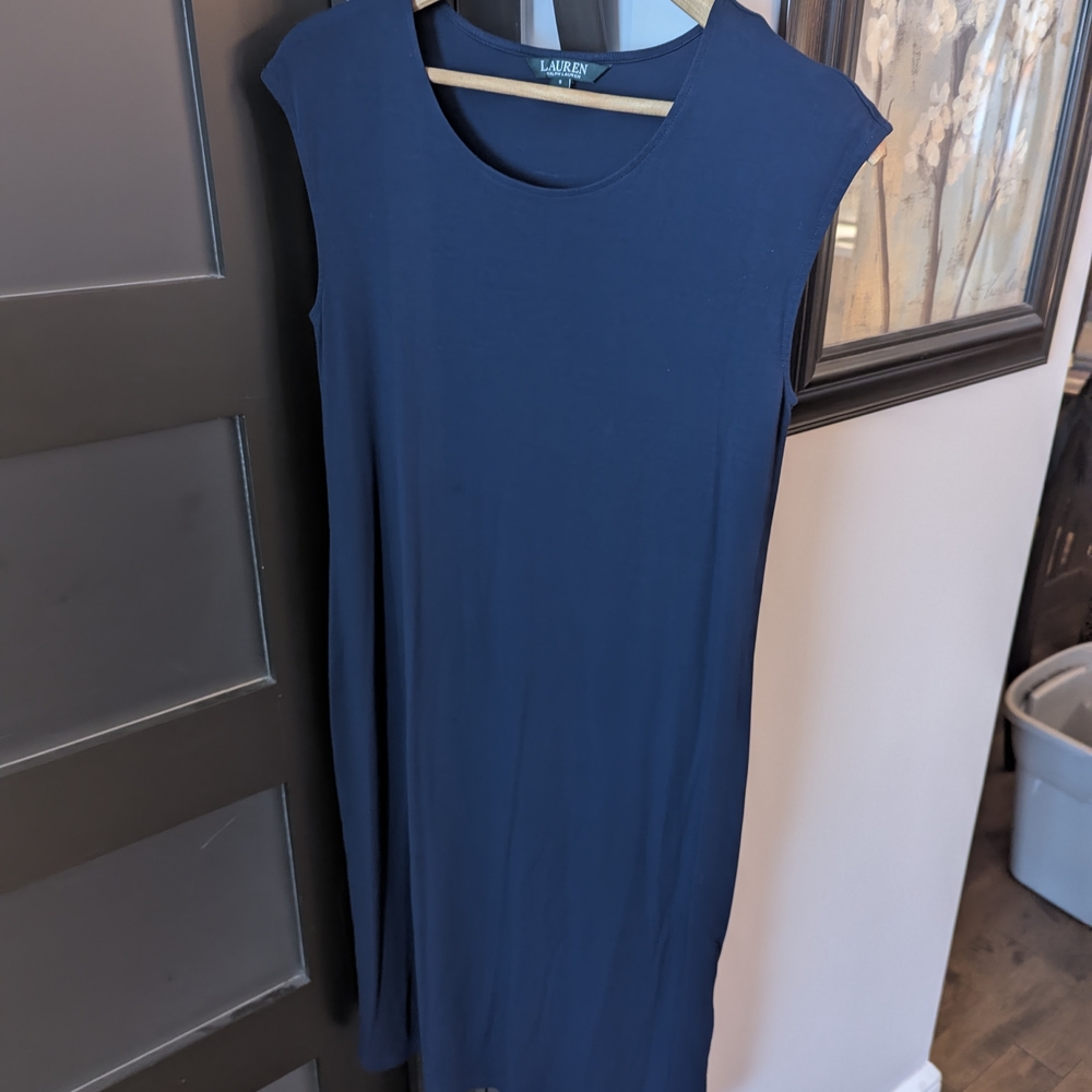 Navy Blue Sleeveless Dress